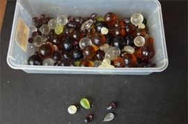 56. Lot of Assorted Amber etc Crystal Prisms