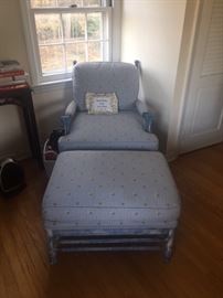 Calico Corner Chair and Ottoman