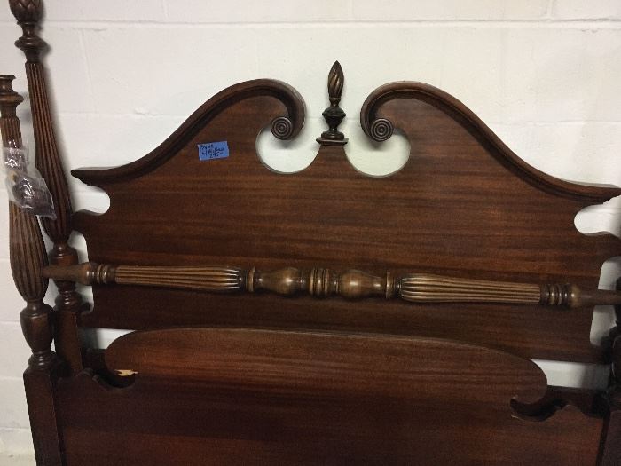 Frame with mattress and boxspring
