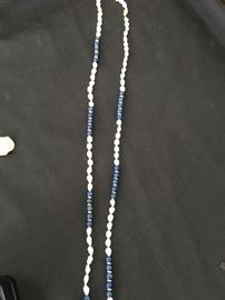 Lapis, Pearl and 14K Necklace