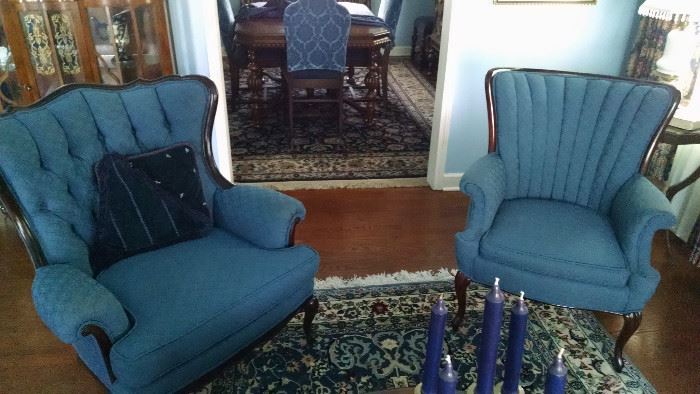 *****STYLISH**** ANTIQUE WING BACK CHAIRS