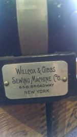 CLOSE-UP...WILLCOX & GIBBS SEWING MACHINE 