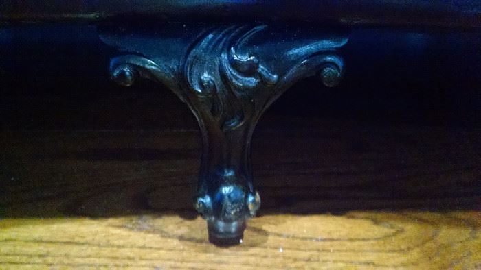CLOSE-UP...CARVED LEGS OF SOFA