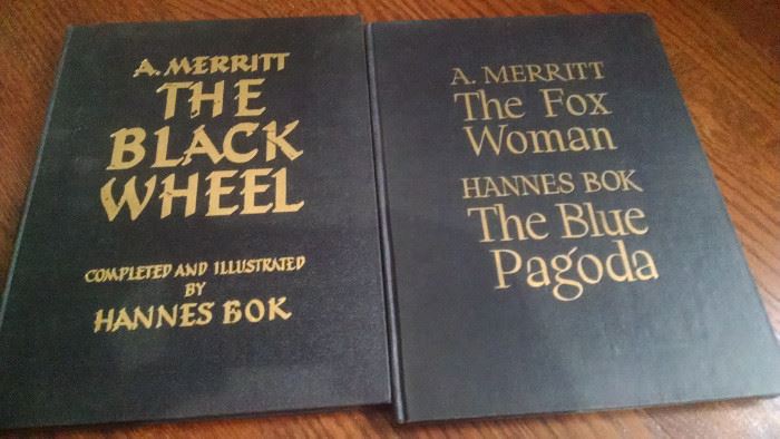 A.MERRITT  THE BLACK WHEEL by HANNES BOK $ THE FOX WOMAN  / BLUE PAGODA 