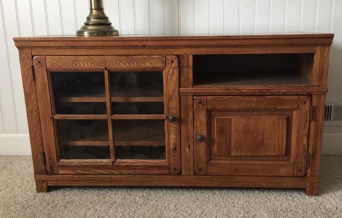 Mission style entertainment cabinet or sofa table