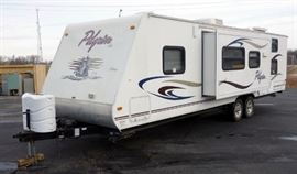2008 Pilgrim Front Toy Hauler Travel Trailer Model 29LQBC, 29' Box, Sway Bar, Ramp, Manual Awning, Quad Bunks, Murphy Bed, VIN # 5L4TP292083035147