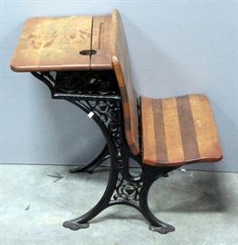 A.H. Andrews Small School Desk With Fold-up Seat