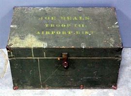 Mess Trunk With Pots, Pans, Coffee Pot, Utensils And More