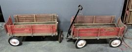 Vintage Radio Flyer Town & Country Wagons Qty 2