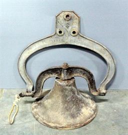 Crystal Metal Large No 3 Upright Iron Bell With Yoke