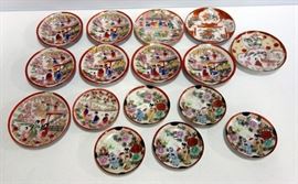 Geisha Girl China Plates 5.5"Dia (Qty 4), 5"Dia (Qty 6), 4.25" Dia (Qty 6) Total Qty 16