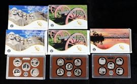 U.S. Mint America The Beautiful Quarters Proof Sets 2013 (2), 2014 And 2015 (2)