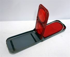 Peerless Accessories Co. 75 Reflector Flares, Qty 3, and Vintage Concave Reflector