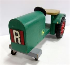 Wood John Deere Tractor And 1960s Flinstones BamBam Doll