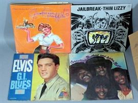 Box Full of Rock and Roll Vinyl LP Record Albums, Decent Vinyl, Many With Water Damaged Bottoms, McCartney, Steppenwolf, Elvis, Black Sabbath, More!