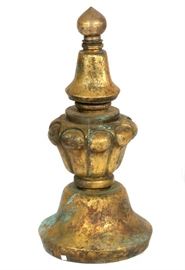 Tibetan gilt copper stupa