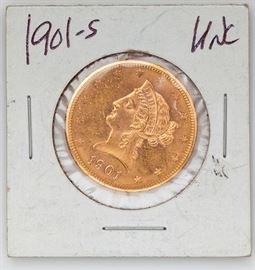 US 1901 Liberty Head Gold $10.00 Coin