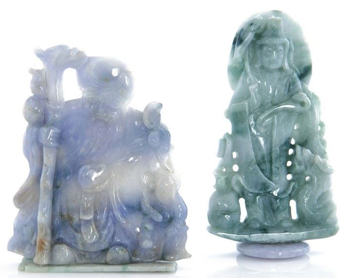 Chinese jadeite figural carvings