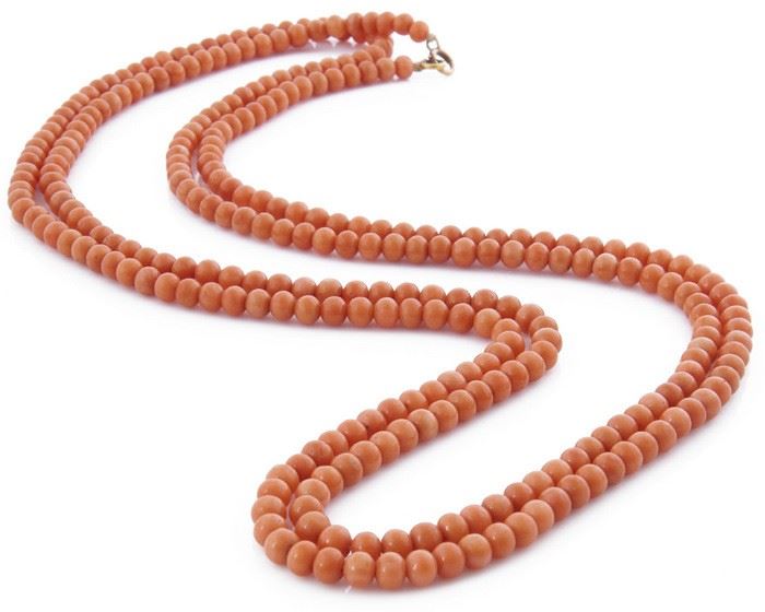 coral, 18k necklace