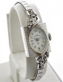 Lady Hamilton diamond, 14k white gold watch