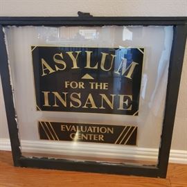 Asylum of the Insane window pane