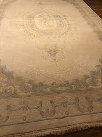 Huge Hand Carved Chinese Wool Rug