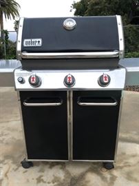 Weber Genesis gas grill on wheels