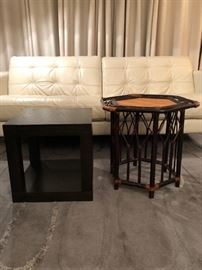 West Elm storage table and other end table