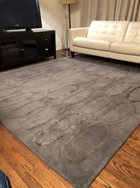 West Elm blue-gray area rug (96" x 120")