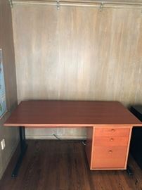 Light-brown wooden desk