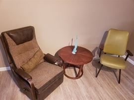 1955 Lay Z Boy recliner chair in working condition and Lane Round Table