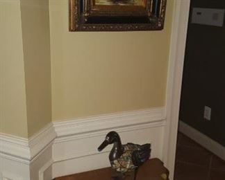 Painting, Hall Desk and Duck 