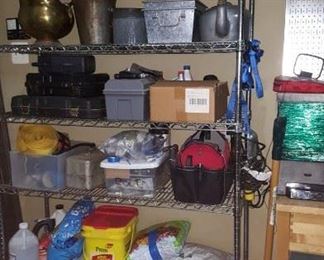 Tin Containers, Tools, Lawn Items, Work Boots, Cords and more