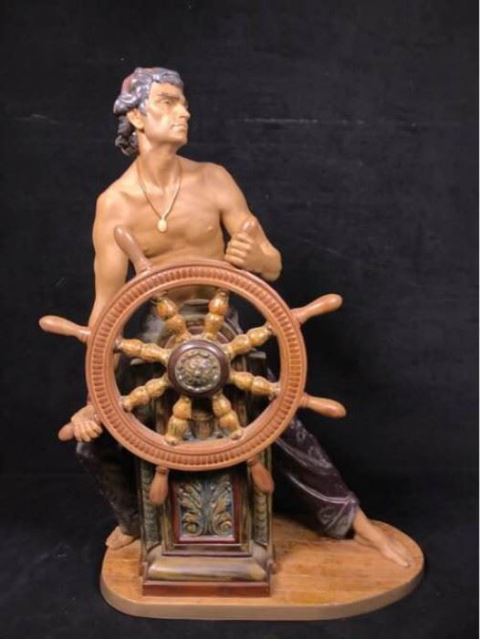 Lladro Stormy Sea Sailor Rare Retired