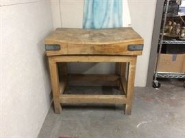 Butcher Block Work Table WONDERFUL