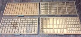 Wood Letterpress Trays