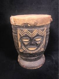 African Primitive Wooden Drum