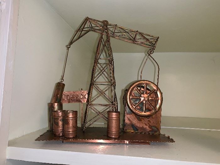 Vintage Copper Music Box Oil Pump