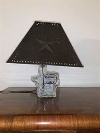 Tequila Bottle Lamp with Texas Lampshade 