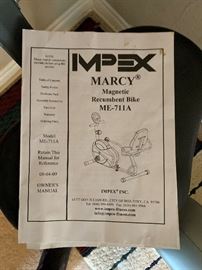 MPEX Marcy Magnetic Recumbent Exercise Bike