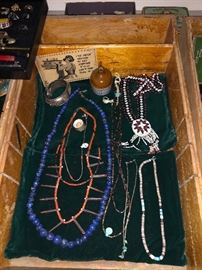 A few fun vintage necklaces including this awesome lapis lazuli beaded beauties