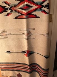 This woven planket is a lovely mid century piece of Native American art