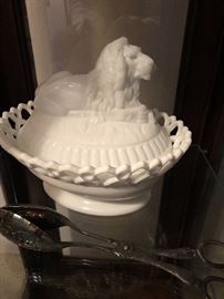 King of the nest... this Atterbury milk glass is the kind you need to add to your collection