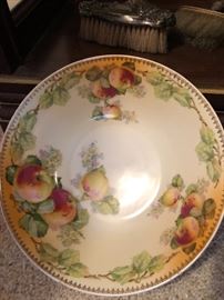 Pretty large bowl-o-apples, signed