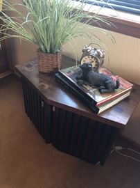 The side table does need a little love on the top, but looks to be an easy effort