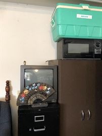 Nice little tv with built in VCR and small microwave