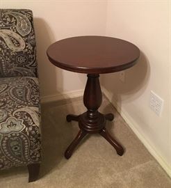 1 of 2 Round Wooden Side Tables