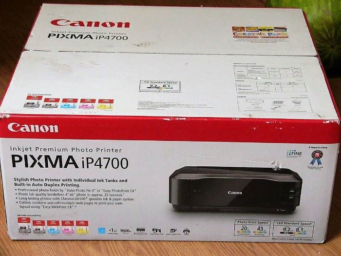 Brand New in sealed retail packaging New Canon PIXMA iP4700 Premium Photo Inkjet Printer. 