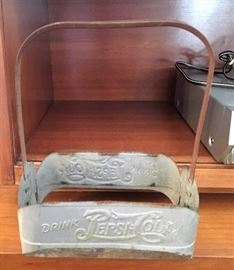 Antique Metal 6-Pack Pepsi-Cola Drink Carrier