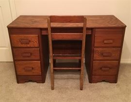 ANTIQUE DESK AND CHAIR